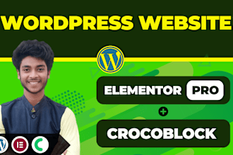 build responsive wordpress website by elementor pro crocoblock