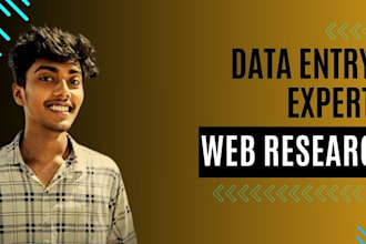 data entry, web research, lead generation, pdf to excel