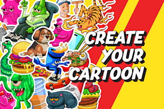 create amazing custom sticker designs for label or merch