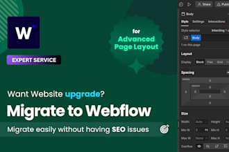 migrate your wordpress, wix or squarespace site to responsive webflow website