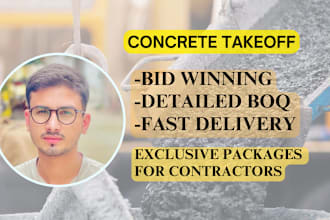 do concrete takeoff and construction cost estimation