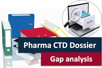 conduct gap analysis for pharma and nutraceutical dossiers