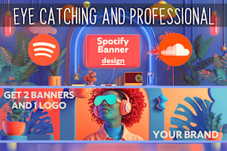 create eye catching spotify banners with free logo design