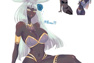 sketch nsfw swf anime manga egirl waifu oc fanart