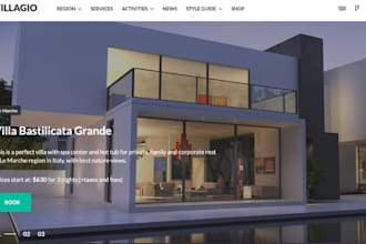 design vacation rental website booking website hotel short term rental website