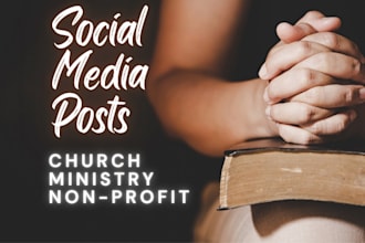 design flyers, brochures or social media posts for church or nonprofit in canva