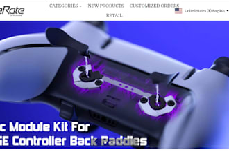 design gaming accessories shopify store gaming accessories, video games website