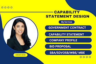 design government capability statement, capability statement business plan