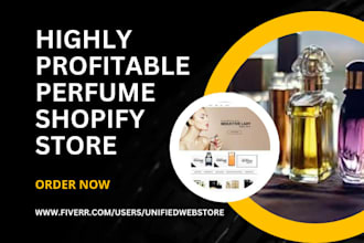build perfume shopify store fragrance perfume dropshipping store perfume website