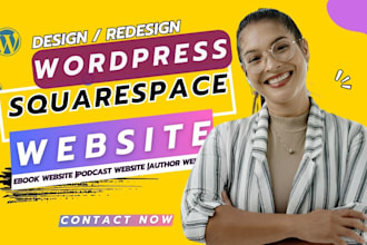 create author website squarespace redesign squareup elementor website wordpress