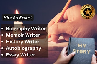 write your memoir, biography, autobiography, history, ebook ghostwriting, ebook