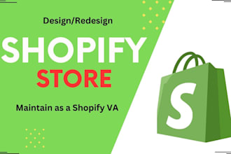 edit and maintain your shopify as a shopify VA
