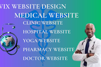 design yoga wix website,hospital, clinic website, doctor,medical,dental website,