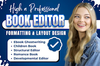 proofread, format, developmental editor nonfiction novel self help book romance