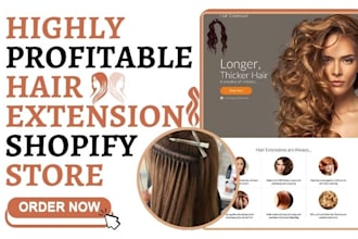 build hair extension shopify hair extension beauty store hair extension website