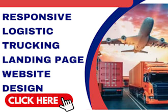 design responsive trucking website logistics website dispatch landing page