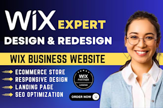 design or redesign wix business website, wix ecommerce website, wix landing page