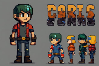 design a 2d pixel art character for your game
