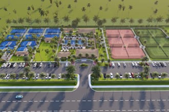 design 2d, 3d festival and sport event space layout