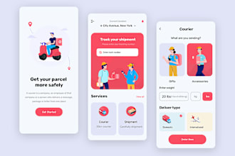 build courier app, parcel delivery app, food delivery app, food ordering and web