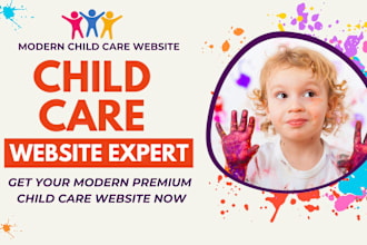 create kindergarten, preschool, childcare, daycare website