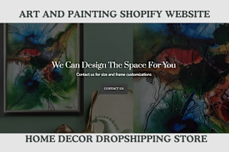 stunning wall art ecommerce website painting shopify store home decor dropship