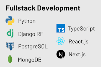 develop django, flask, fastapi, reactjs web apps or services
