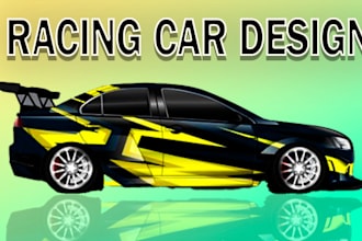 create professional racing car wrap design and drift livery
