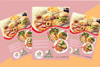 design restaurant and food menu, flyer or brochure, ,café