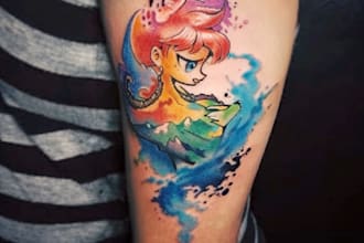 design watercolor tattoo design