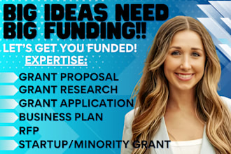 write grant proposal grant research application rfp business plan
