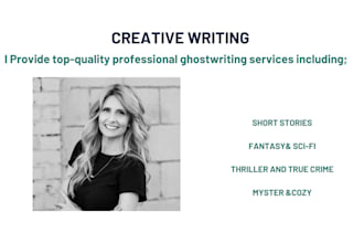write original thriller, mystery, crime fiction story