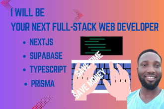 create a nextjs, typescript, supabase, and prisma app