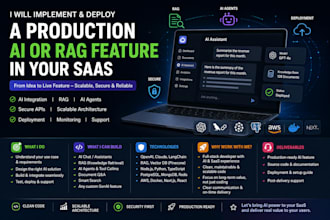 deliver ai implementation, rag development, and llm integration for saas