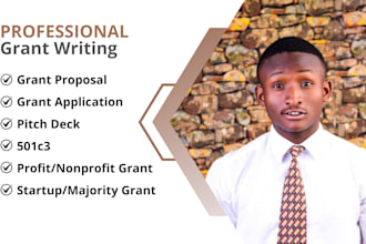 do your grant writing, grant proposal, grant research, business plan, 501c3