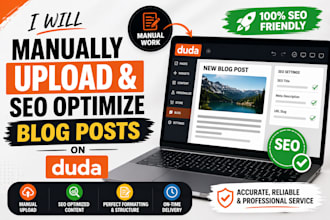 manually upload and optimize blog posts on duda