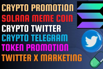 organic crypto telegram promotion, crypto twitter, x marketing to rise meme coin
