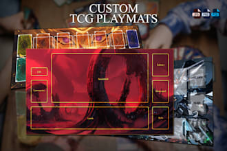 design tcg playmats, deskmats, layouts for card games