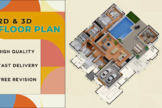 create 2d and 3d floor plan