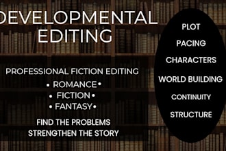 developmental edit your romance, dark romance or fantasy novel
