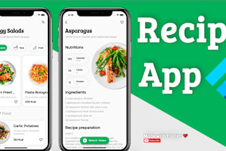 develop recipe app, cooking app, grocery app, restaurant app, food delivery app