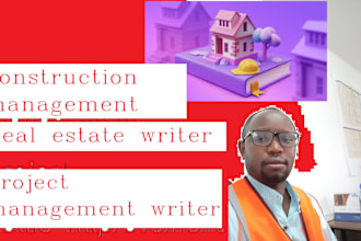 write content in construction, real estate and project management