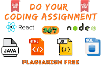 do any assignment in java, python, cpp, csharp, html, css