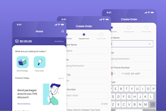 develop a courier delivery app similar to grubhub, doordash, and amazon flex