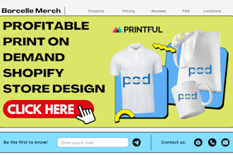 create print on demand shopify store with printify printful dropshipping store