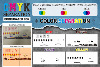 do professional color separation, cmyk, on corrugated box