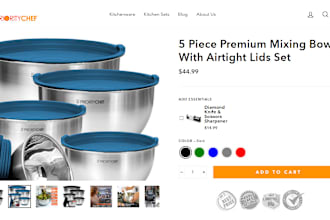 8 figure home appliances website cooking utensils baking tools shopify store