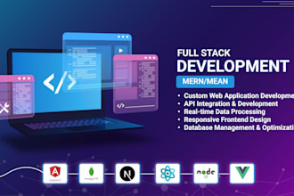 develop full stack mean and mern development, nodejs API development