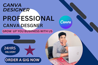 create a professional designs using canva