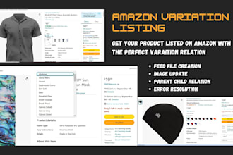 create or fix amazon variations and parent child variation listings